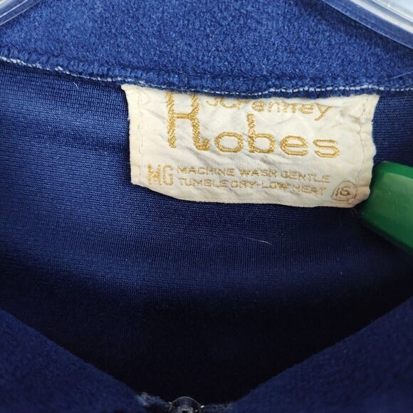 Vintage JC Penney Robes 1/2-Zip Robe Women's 16 Blue/Pink/White Soft 3/4-Sleeve - Picture 7 of 9